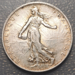 FRANCE FRANCIA 2 FRANCOS 2 FRANCS 1916 KM 845.1 PLATA