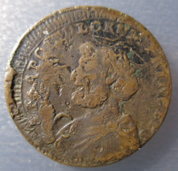 ESTADOS PAPALES PONTIFICIO VATICANO PERUGIA PIO VI 2 1/2 BAIOCCHI 1797