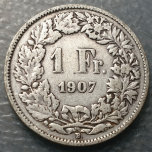 SUIZA SWITZERLAND 1 FRANCO 1 FRANC 1907 B BC+
