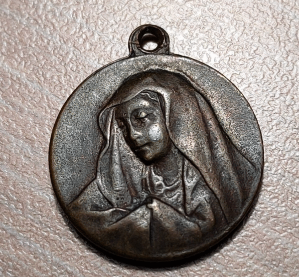 MEDALLA RELIGIOSA SAN ANTONIO DE PADOVA PADUA / LA VIRGEN 20x17mm 2,88g - Imagen 2