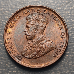 CEYLON CEYLAN SRI LANKA GEORGE V 1 CENT 1925 EBC/EBC+ BRILLO ORIGINAL BRIGHT
