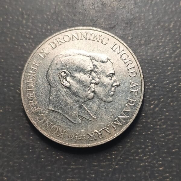 DINAMARCA DENMARK 2 KRONER 1953 BC+