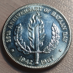 FILIPINAS PHILIPPINES 1 PESO 1967 BATAAN DAY EBC+/SC- v2