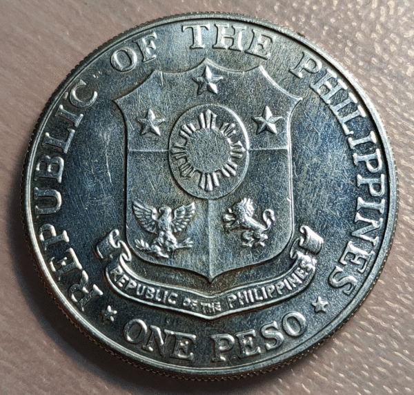 FILIPINAS PHILIPPINES 1 PESO 1967 BATAAN DAY EBC+/SC- v2 - Imagen 2