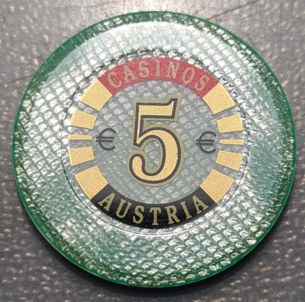 AUSTRIA CASINO TOKEN CHIP 5 EUROS