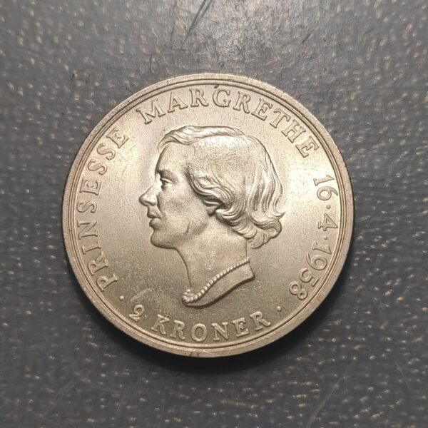 DINAMARCA DENMARK 2 KRONER 1958 SC UNC