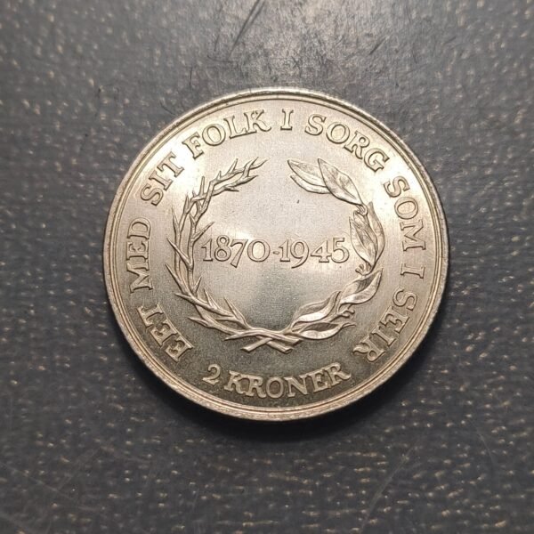 DINAMARCA DENMARK 2 KRONER 1945 SC UNC - Imagen 2