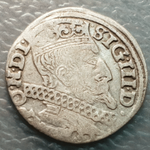POLONIA POLAND POSNAN SIGISMUNDO III VASA ZYGMUNT III WASA 3 GROSZE TROYAK 1600