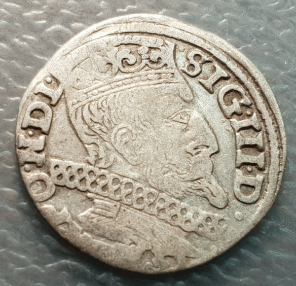 POLONIA POLAND POSNAN SIGISMUNDO III VASA ZYGMUNT III WASA 3 GROSZE TROYAK 1600