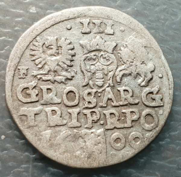 POLONIA POLAND POSNAN SIGISMUNDO III VASA ZYGMUNT III WASA 3 GROSZE TROYAK 1600 - Imagen 2
