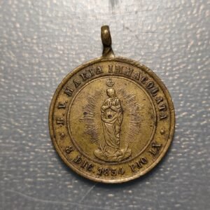 MEDALLA RELIGIOSA PAPA LEON XIII (1873- 1903) / MARIA INMACULADA