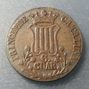 ISABEL II BARCELONA 6 CUARTOS 6 QUARTOS 1837 MBC+