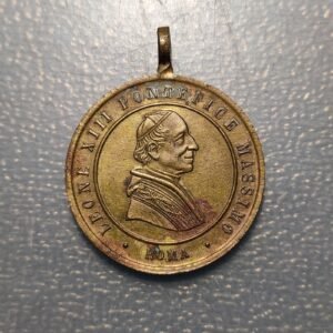 MEDALLA RELIGIOSA PAPA LEON XIII (1873- 1903) - 50 AÑOS SACERDOCIO 1888