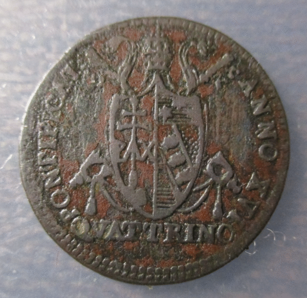 ESTADOS PAPALES PONTIFICIO VATICANO BOLONIA PIO VII QUATTRINO 1816 B