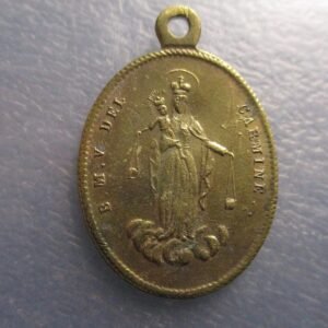 MEDALLA RELIGIOSA BEATA VIRGEN DEL CARMEN / CORAZON DE JESUS