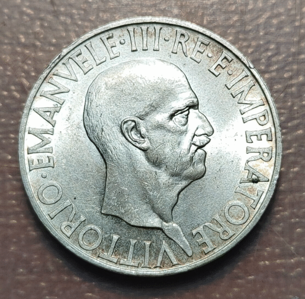 ITALIA REINO VITTORIO EMANUELE III 10 LIRAS 10 LIRE 1936 SC-/SC MUY BONITA - Imagen 2