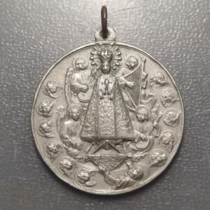 MEDALLA RELIGIOSA ELCHE 1954 VIRGEN ASUNCION PEREGRINACION A BASILICA DE ELCHE