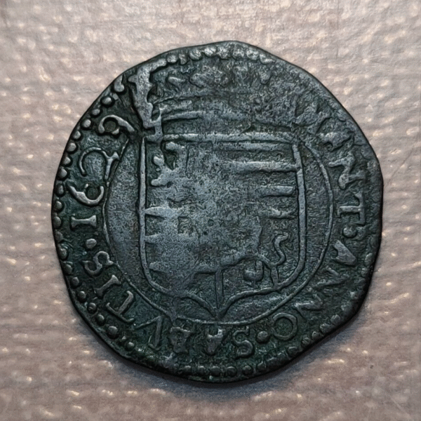 ITALIA MANTOVA MANTUA CARLO I GONZAGA ASEDIO AUSTRO-ESPAÑOL 4 SOLDI 1629 MBC-