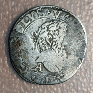 IMPERIO ESPAÑOL NAPOLES NAPOLI CARLOS V (CARLOS I ESPAÑA) 1/2 CARLINO A ESCASA