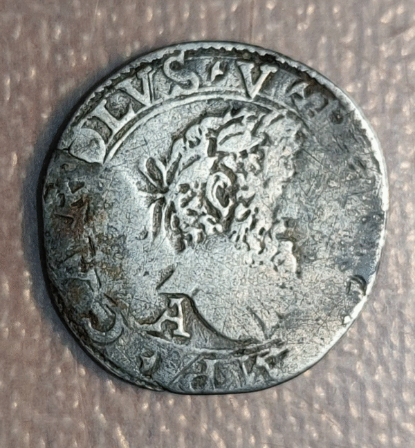 IMPERIO ESPAÑOL NAPOLES NAPOLI CARLOS V (CARLOS I ESPAÑA) 1/2 CARLINO A ESCASA
