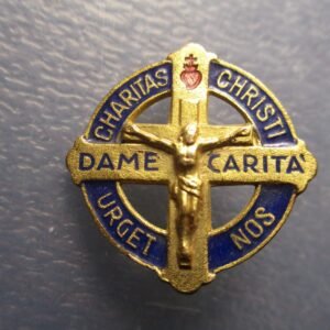 MEDALLA RELIGIOSA BROCHE DAMAS CARIDAD DE SAN VICENTE DE PAUL - CRUCIFIJO