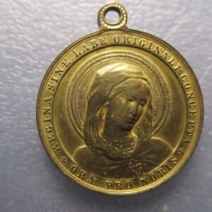 MEDALLA RELIGIOSA VIRGEN INMACULADA / PAPA PIO X - FABRICA MEDALLAS JOHNSON