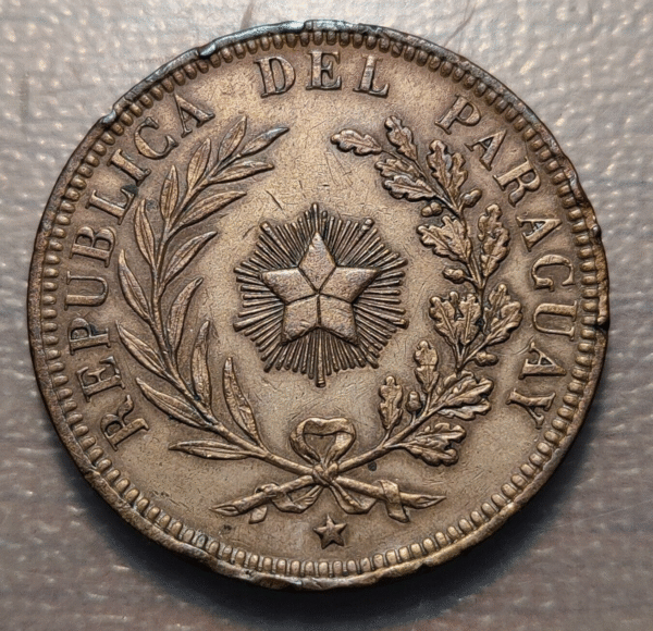 PARAGUAY 4 CENTESIMOS 1870 MBC