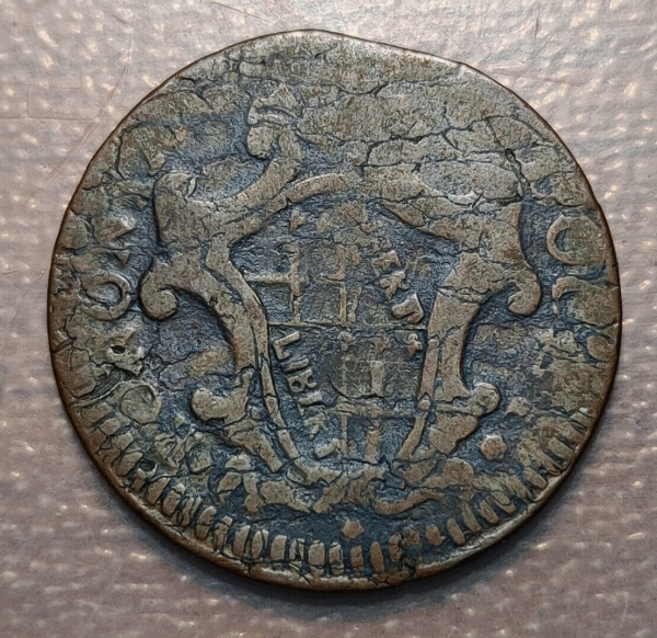 ESTADOS PAPALES VATICANO BENEDICTO XIV (1740-1758) 1/2 BOLOGNINO 1745