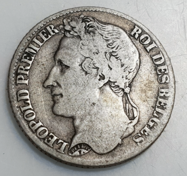 BELGICA BELGIUM LEOPOLD I LEOPOLDO I 1 FRANCO 1 FRANC 1844 MBC-/MBC ESCASA