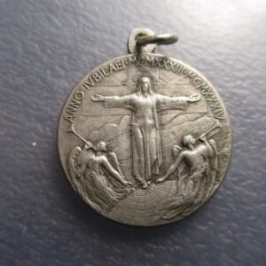 MEDALLA RELIGIOSA PAPA PIO XI / CRISTO ENTRE ANGELES - JUBILEO 1933 - 1934