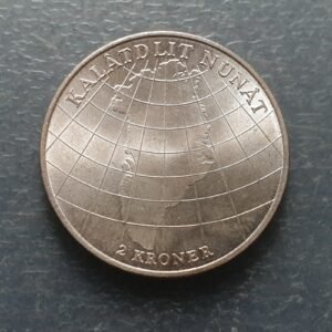 DINAMARCA DENMARK FREDERIK IX 2 KRONER 1935 GROENLANDIA SC-/SC