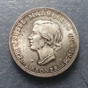 DINAMARCA DENMARK FREDERIK IX 2 KRONER 1958 SC UNC
