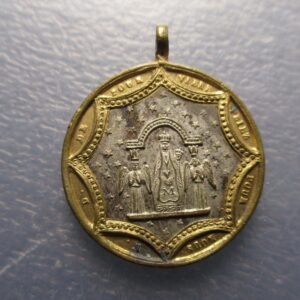 MEDALLA RELIGIOSA BIMETALICA LYON FRANCIA NUESTRA SEÑORA DE FOURVIERE /LA VIRGEN