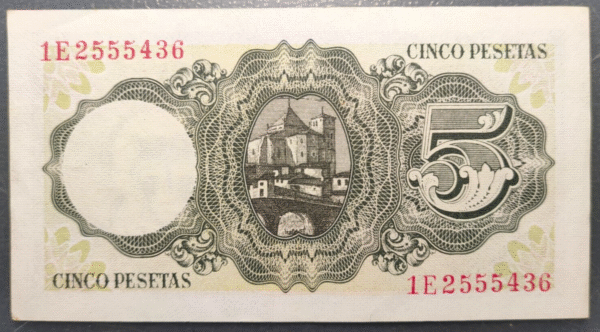 ESPAÑA 5 PESETAS 1951 JAIME BALMES SC UNC - Imagen 2