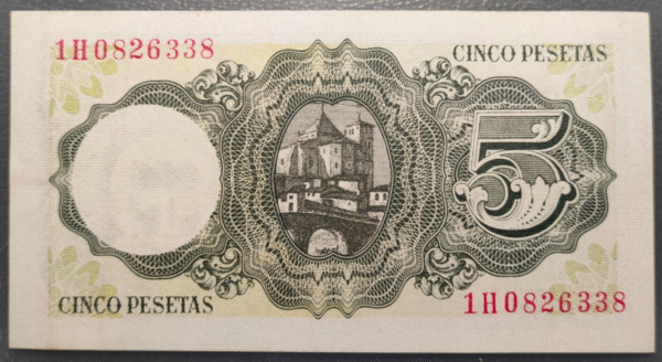 ESPAÑA 5 PESETAS 1951 JAIME BALMES SC UNC - Imagen 2