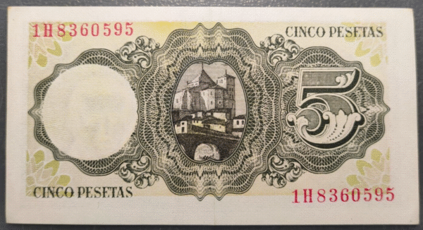 ESPAÑA 5 PESETAS 1951 JAIME BALMES SC UNC - Imagen 2
