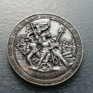 SUIZA SWITZERLAND BATALLA CALVEN CALVENSCHACHT BENEDETTO FONTANA MEDALLA 33 mm