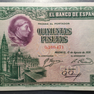 ESPAÑA 500 PESETAS 1928 CISNEROS EBC/EBC+