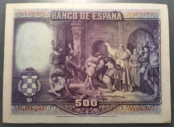 ESPAÑA 500 PESETAS 1928 CISNEROS MBC+/EBC- - Imagen 2
