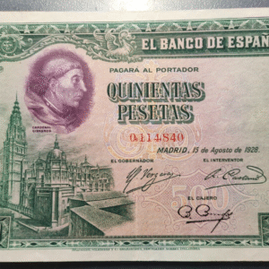 ESPAÑA 500 PESETAS 1928 CISNEROS MBC+