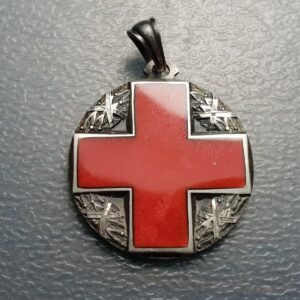 ITALIA CRUZ ROJA RED CROSS MEDALLA 1919 CON ESMALTES ENAMEL 33x30 mm ESCASA