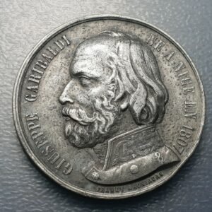 ITALIA GIUSEPPE GARIBALDI GUERRA INDEPENDENCIA UNIFICACION DE ITALIA 1859 50 mm