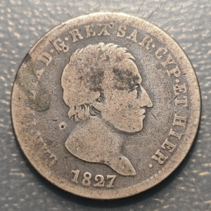 ITALIA REINO CERDEÑA SARDEGNA SAVOIA SABOYA CARLO FELICE 2 LIRE 1827 GENOVA