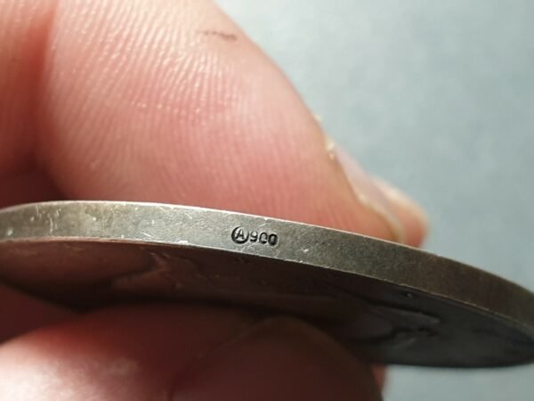 ALEMANIA MEDALLA CALENDARIO DOMINGOS 1958 SONNTAGE ZODIACO SATURNO 40 mm PLATA - Imagen 3