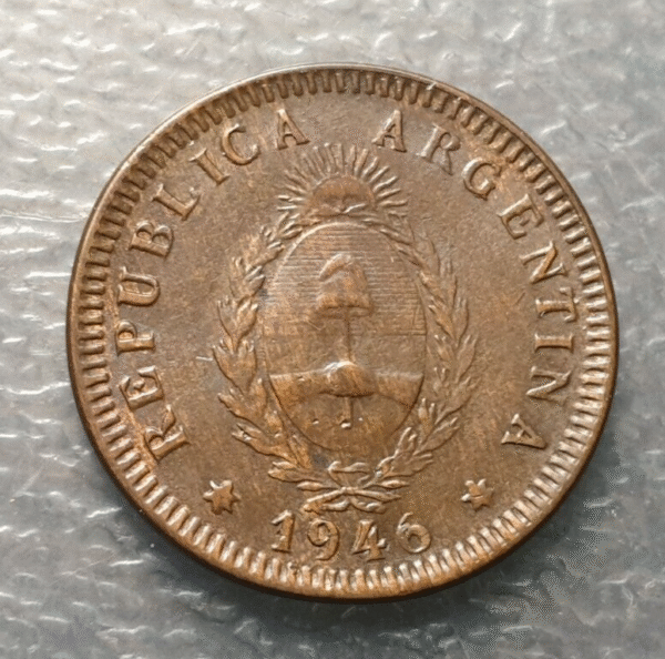 ARGENTINA 2 CENTAVOS 1946 MBC+