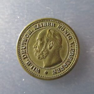 FICHA - JETON - SPIEL MARKE  ALEMANIA GUILLERMO I ( WILHELM I) DE PRUSIA
