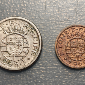 SANTO TOME & PRINCIPE LOTE 2 MONEDAS 1962 10 CENTAVOS 2.50 ESCUDOS