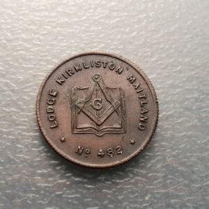 GRAN BRETAÑA ESCOCIA SCOTLAND MEDALLA MASONICA MASON LODGE KIRKLISTON 21 mm