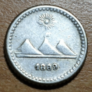 GUATEMALA 1/4 REAL 1889 KM-158 MBC
