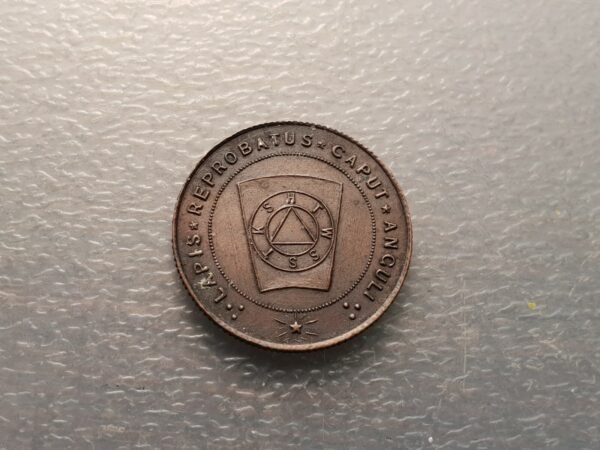 GRAN BRETAÑA ESCOCIA SCOTLAND MEDALLA MASONICA MASON LODGE KIRKLISTON 21 mm - Imagen 2